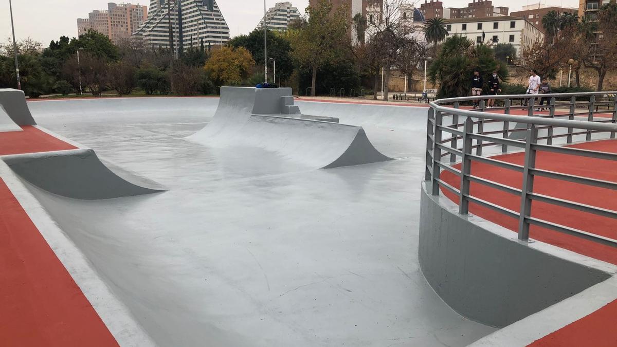 El skatepark de Gulliver tras las reparaciones.