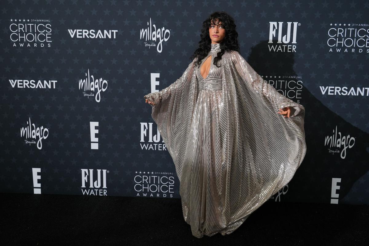 Odessa A'zion arrives at the 31st Annual Critics Choice Awards on Sunday, Jan. 4, 2026, at The Barker Hanger in Santa Monica, Calif. (Photo by Jordan Strauss/Invision/AP). 010426132439, 21334631