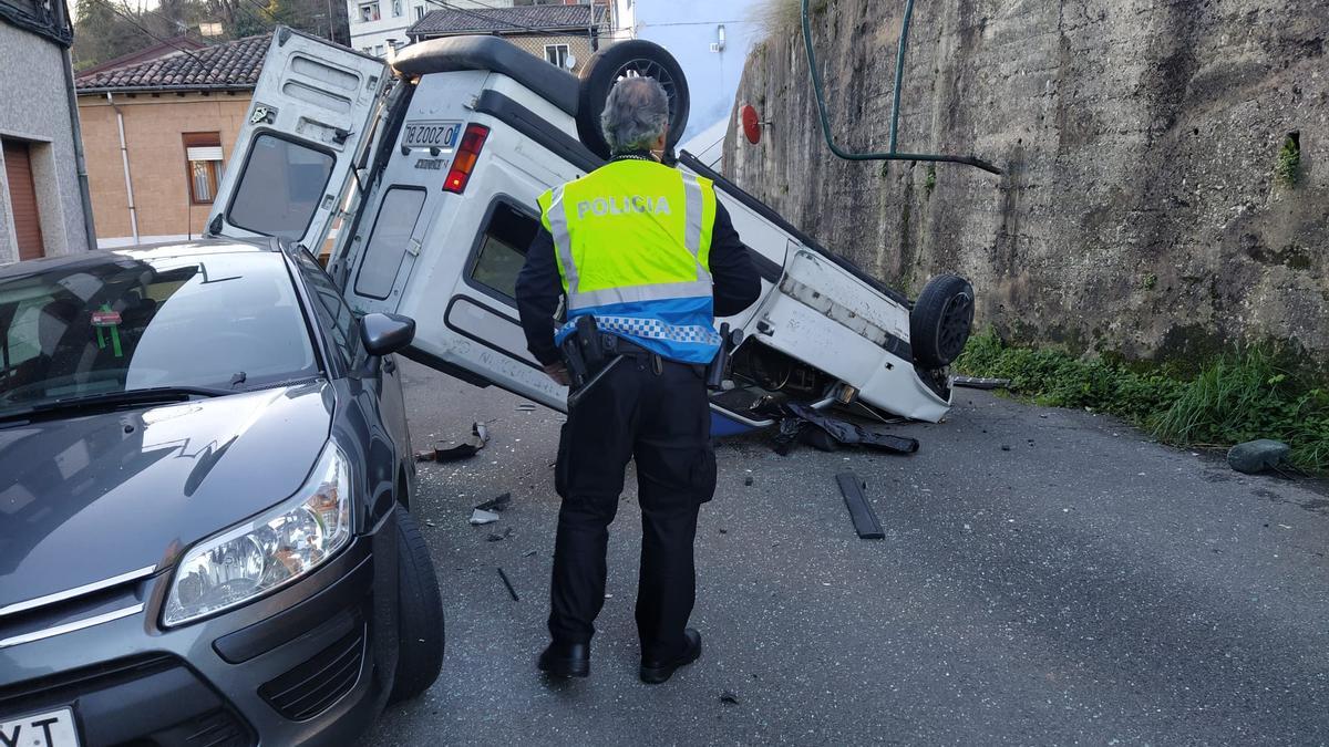 Accidente en el barrio de la Joécara