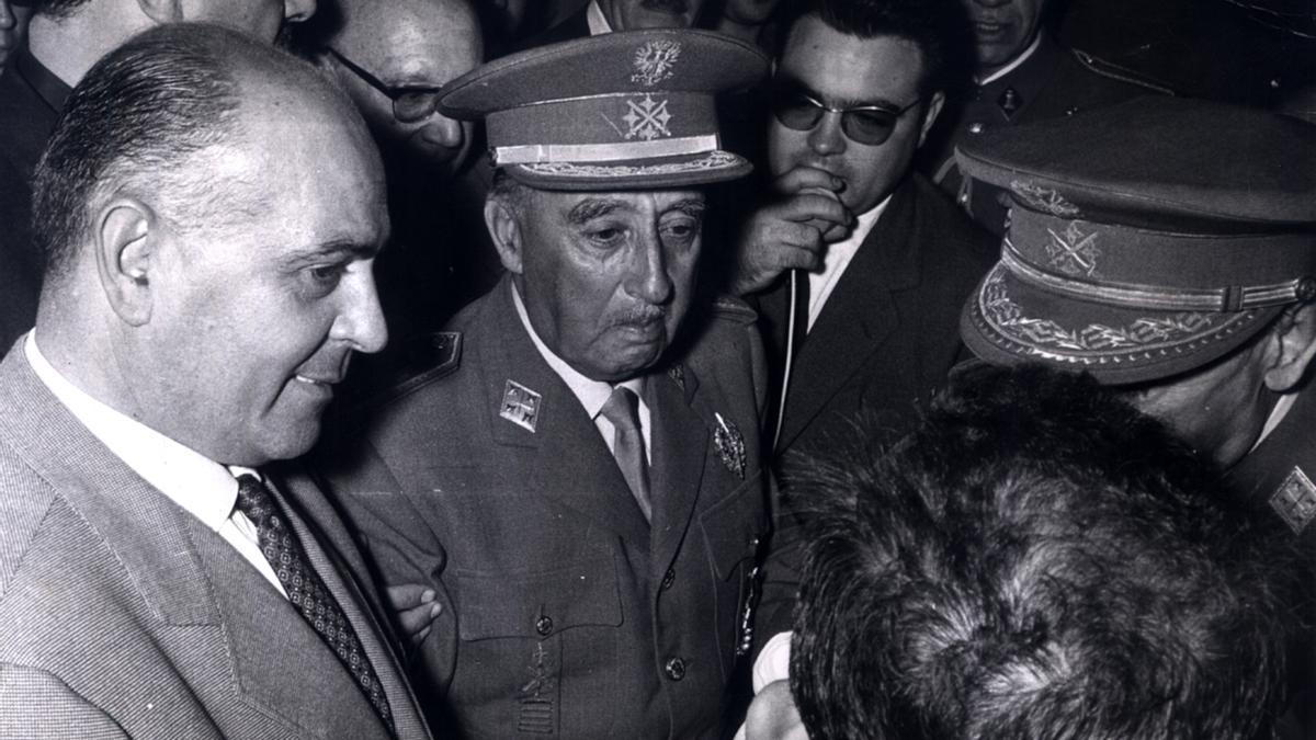 El dictador Francisco Franco, en un viaje a Barcelona en junio de 1970