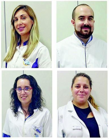 L&#039;equip d&#039;Illa de Salut: Luz Bermúdez, Rubén Sáez, Cristina Rodríguez i Elena Fernández