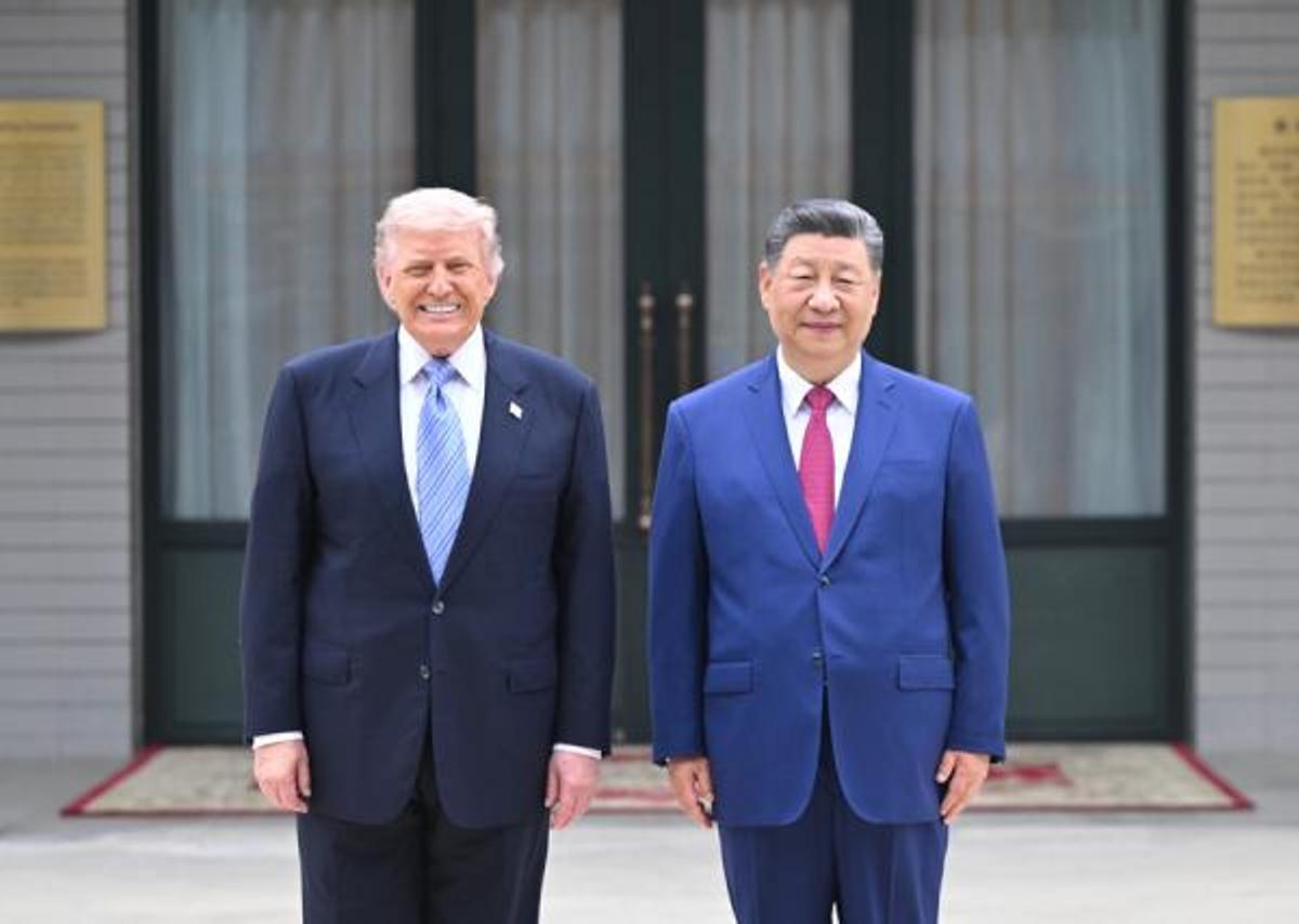 El presidente Donald Trump junto al presidente Xi Jinping