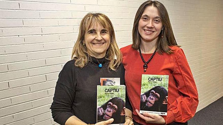 Olga Feliu i Marina Hidalgo, a la presentació