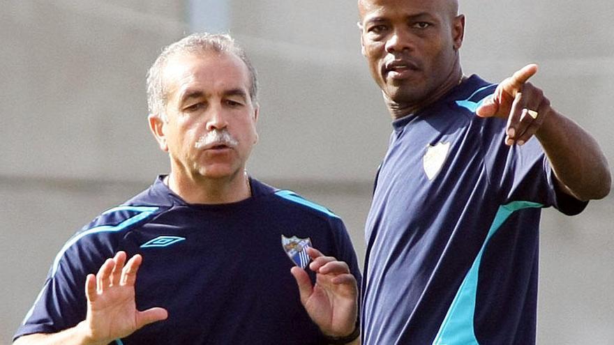 Dely Valdés, junto a Antonio Tapia cuando entrenaban juntos.