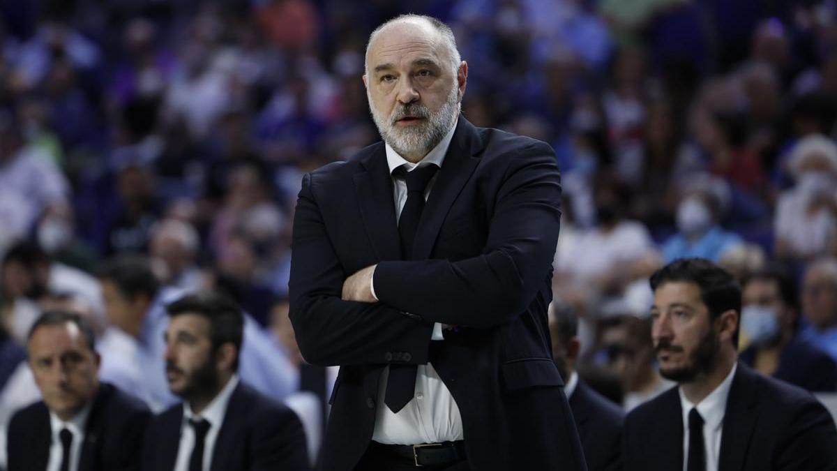 Pablo Laso, en uno de los partidos del Real Madrid de esta temporada