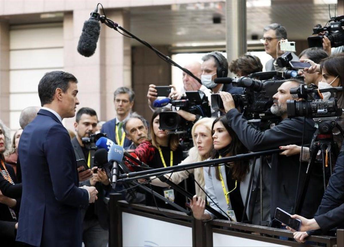 El presidente del Gobierno, Pedro Sánchez, llega al Consejo Europeo.