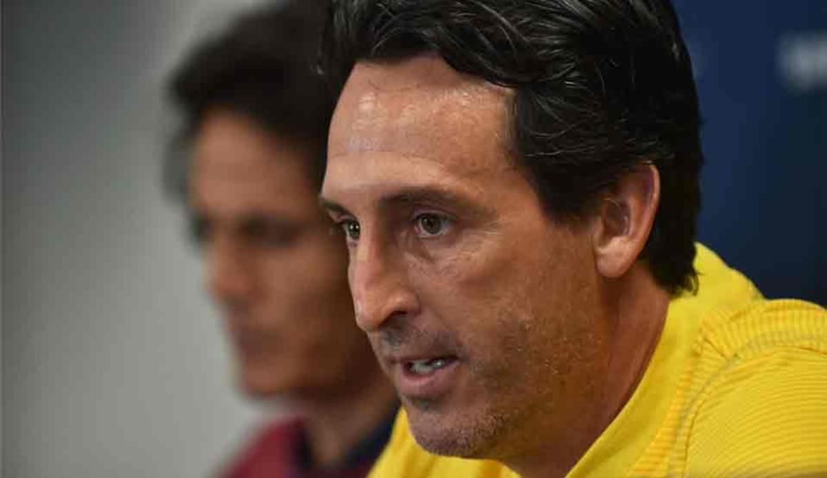 Emery, en la rueda de prensa del PSG