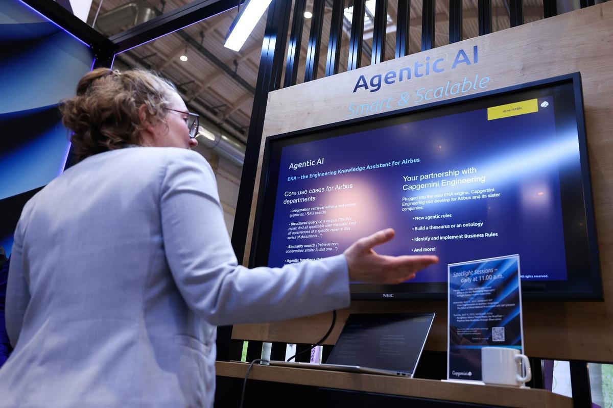 Stand de Capgemini en la feria AIX de Hamburgo