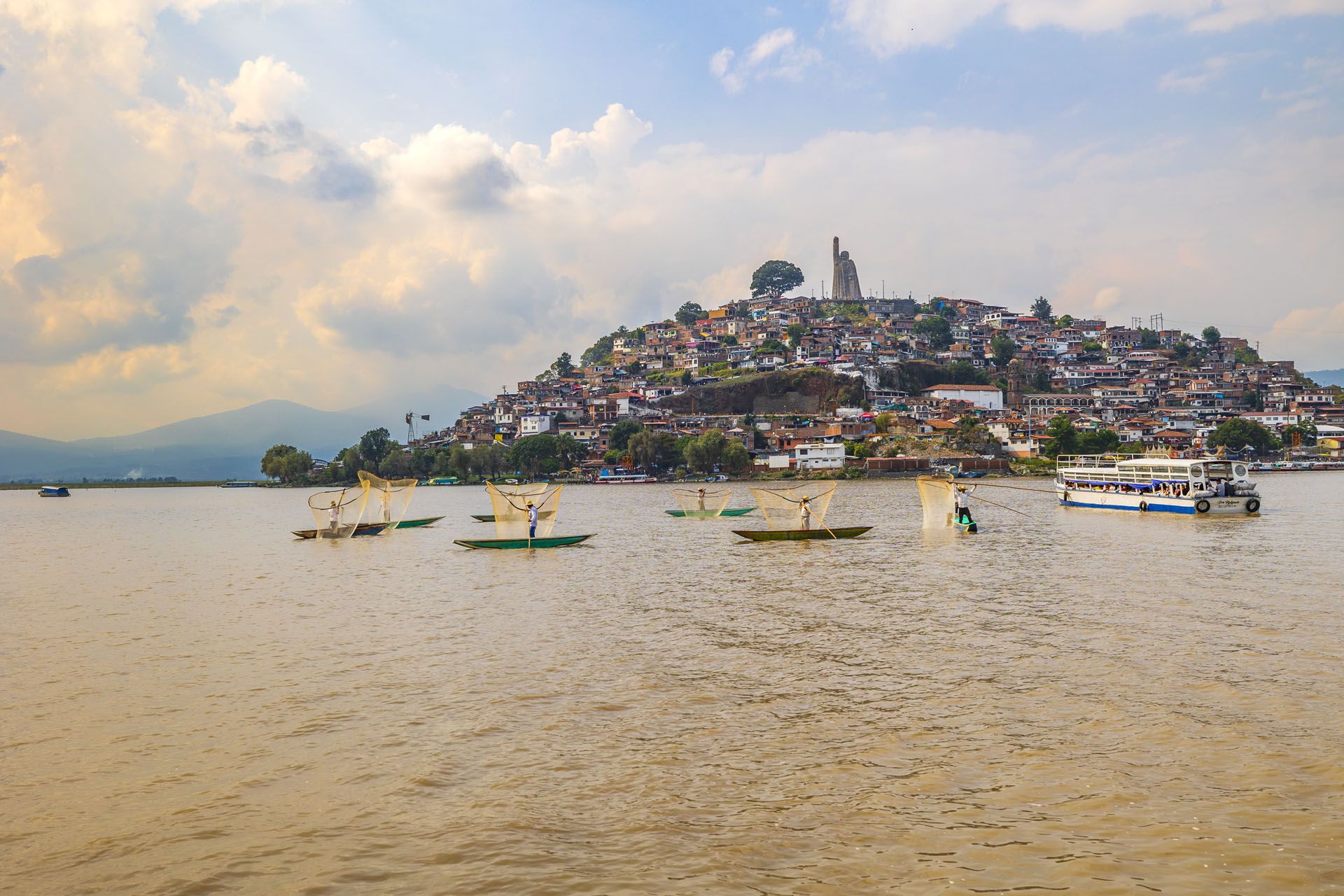 Isla Janitzio en el lago de Pátzcuaro.