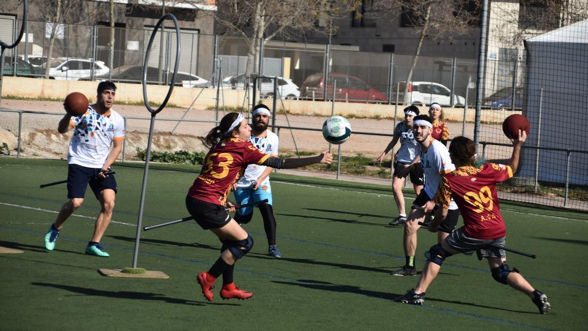 Partido de Quidditch (ahora llamado quadbol) de los Barcelona Eagles.