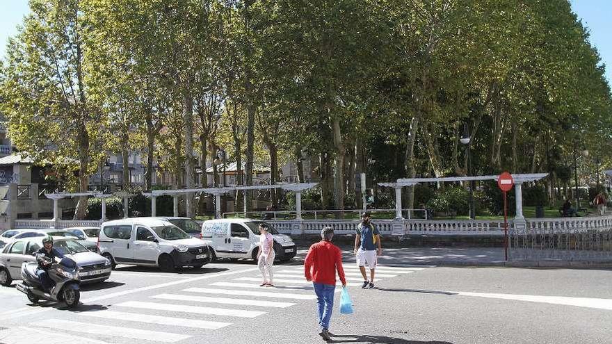 El estado actual de la alameda en el barrio de a Ponte. // Iñaki Osorio