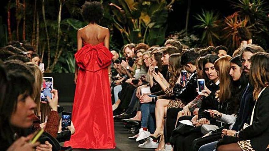 Desfile del diseñador betanceiro Jorge Vázquez en una edición anterior de la Fashion Week madrileña.