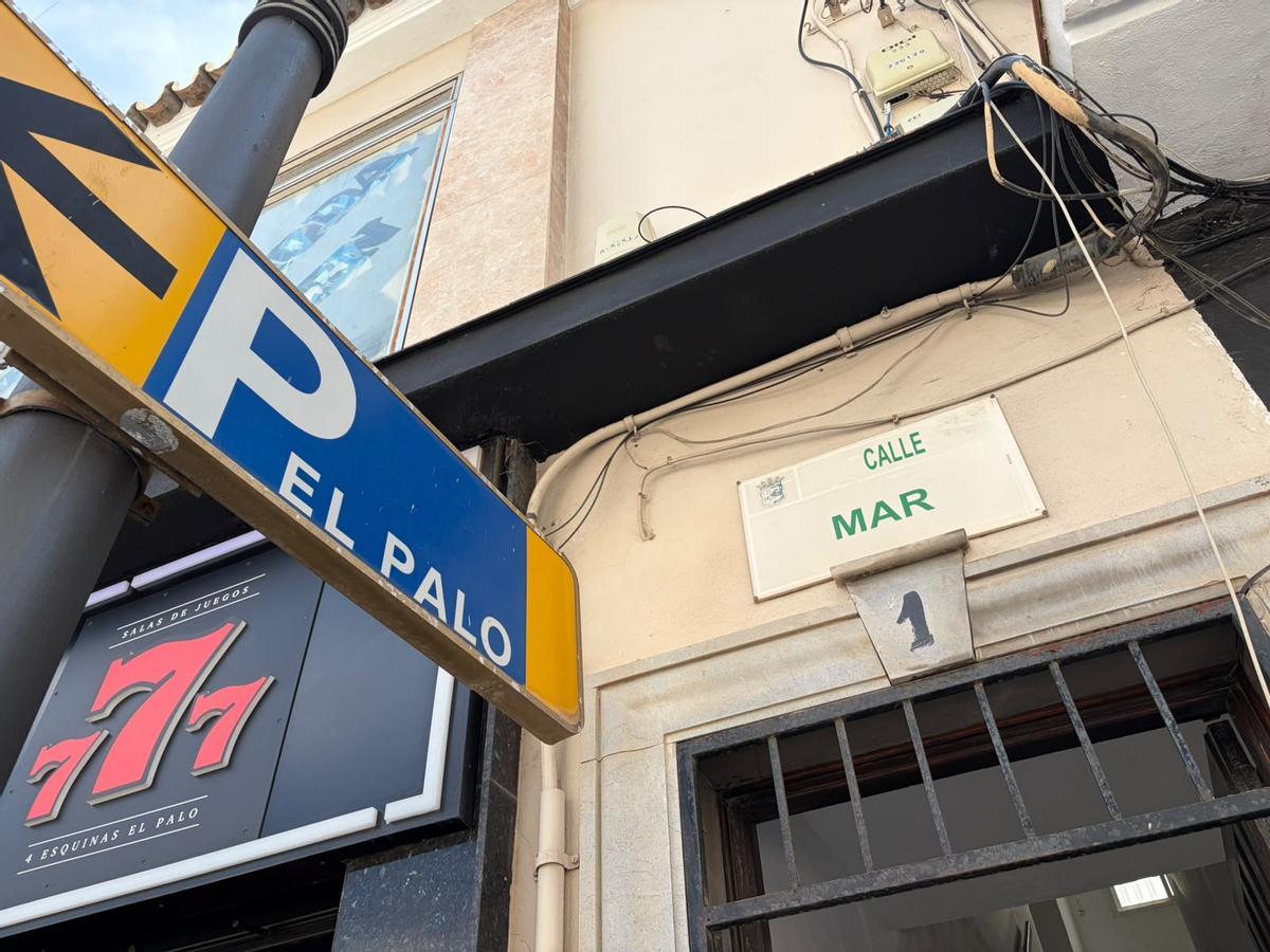 Calle Mar en la barriada de El Palo