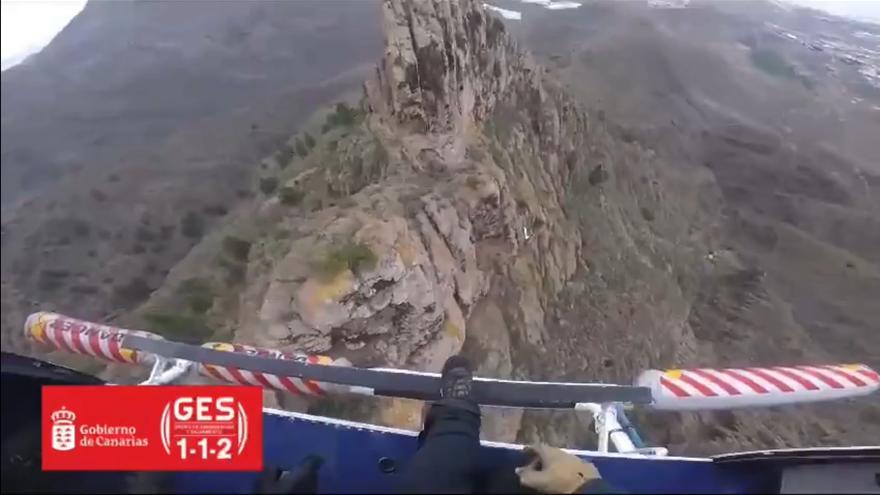 Rescatan a una persona en el Barranco del Infierno, en Tenerife