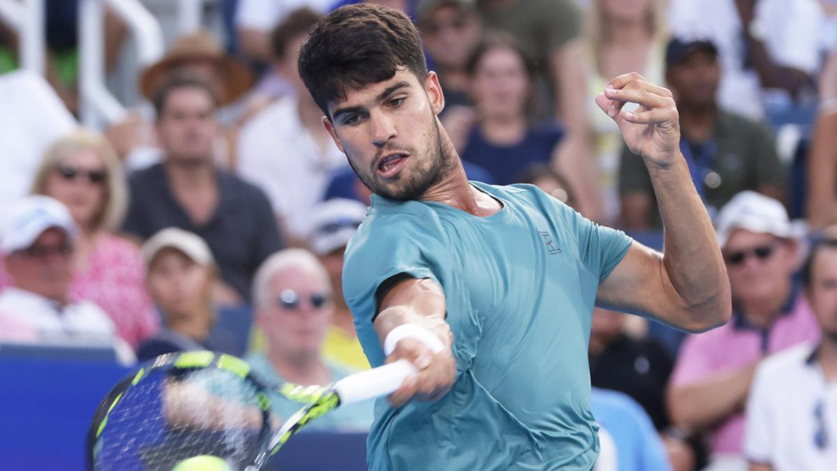Alcaraz se enfrenta a Jannik Sinner hoy lunes 18 de agosto en la final del Masters 1000 de Cincinnati