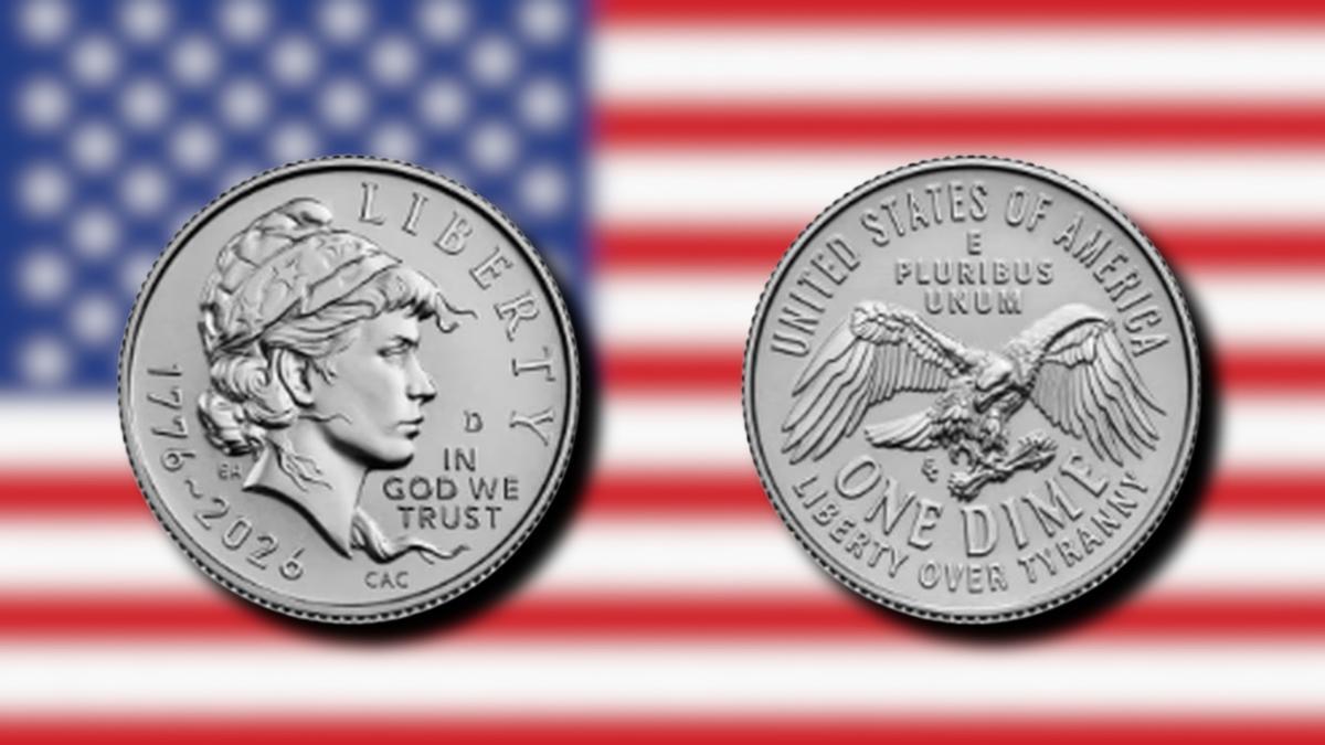 Nueva moneda de 10 centavos de Estados Unidos