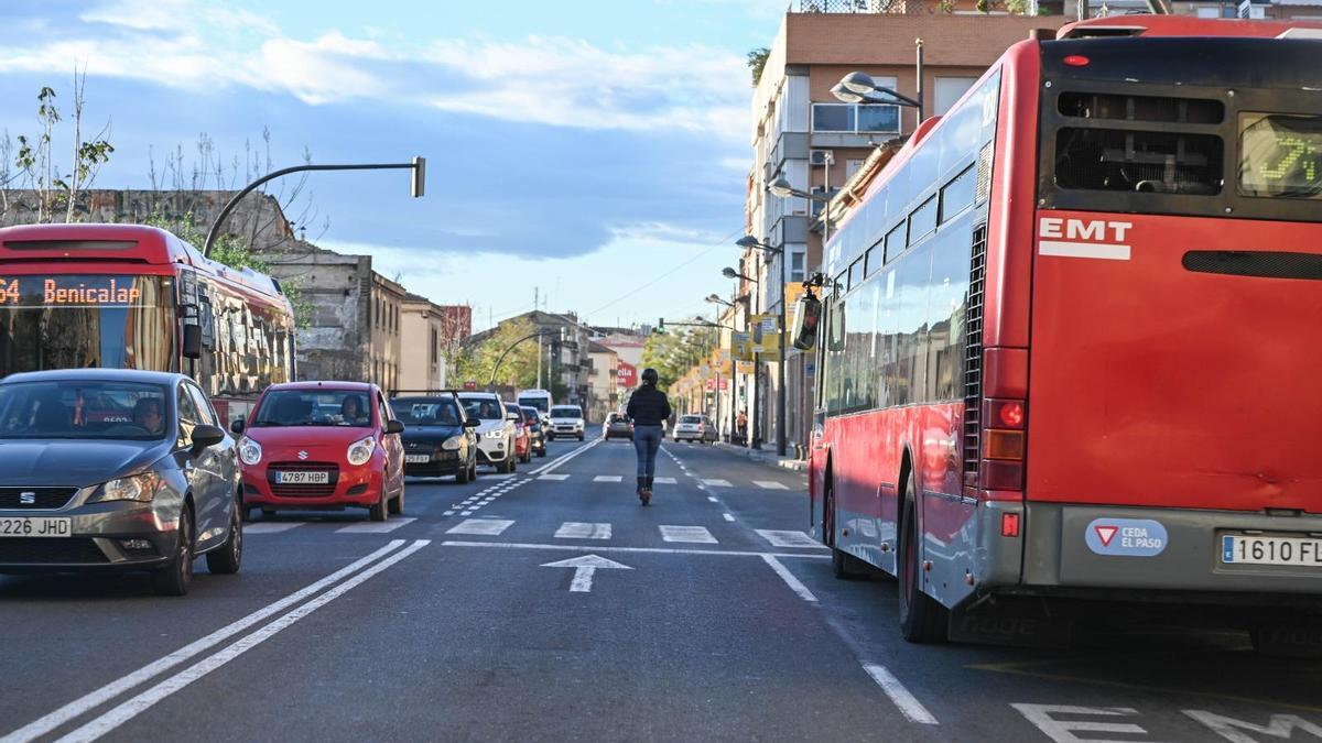 Una de las calles donde se introducirá el carril bici