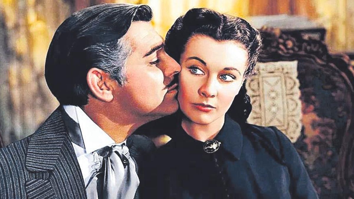 Fotograma de la adaptación a la gran pantalla de 'Lo que el viento se llevó', novela de Margaret Mitchell.
