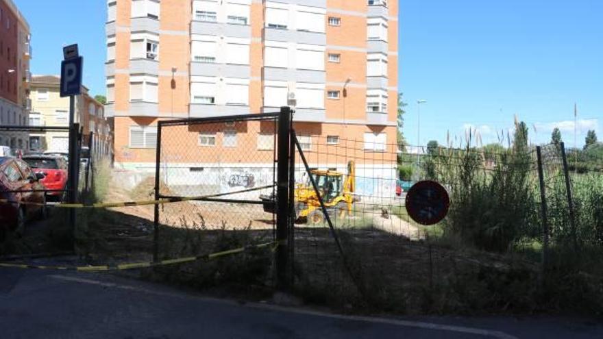 Obras en el punto donde se va a intervenir.