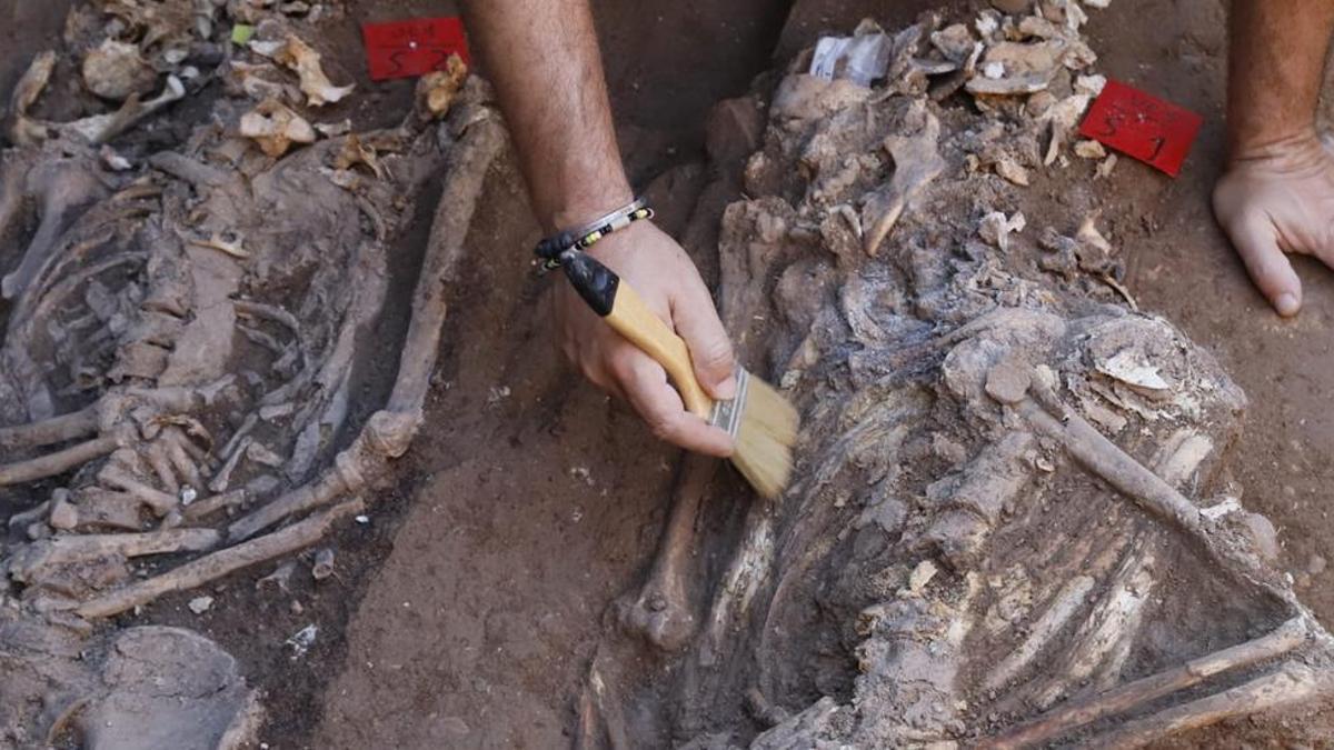 Trabajos previos en el llamado cementerio civil del cementerio de San Rafael.