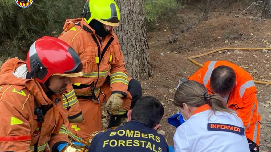 Fallece el hombre herido al arder su coche en un camino de Bétera