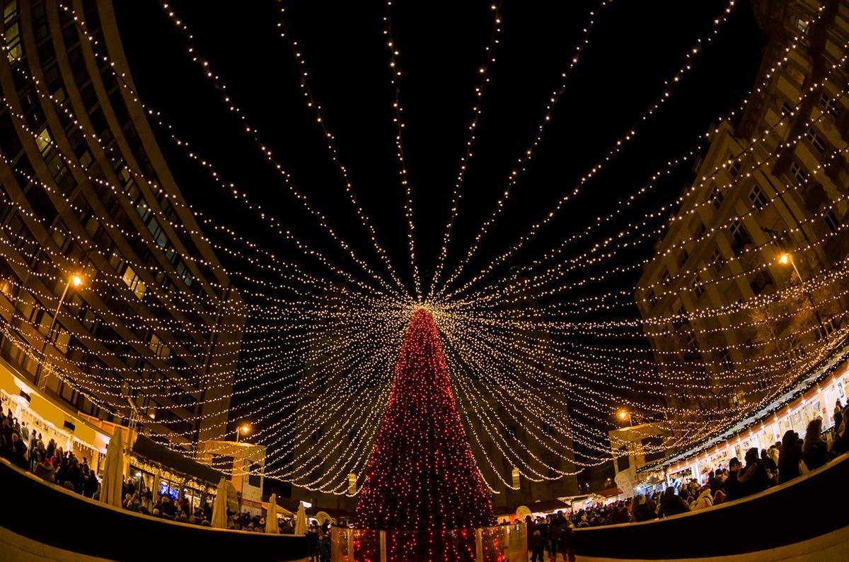 Budapest, Hungría, arbol navidad