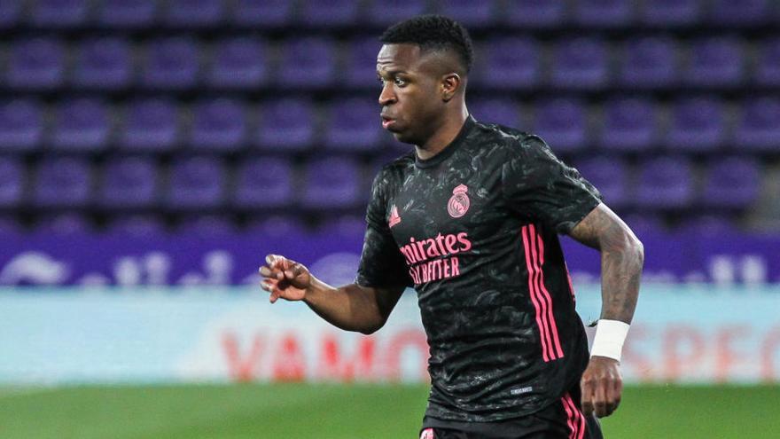 Vinicius, durante un partido con el Real Madrid.