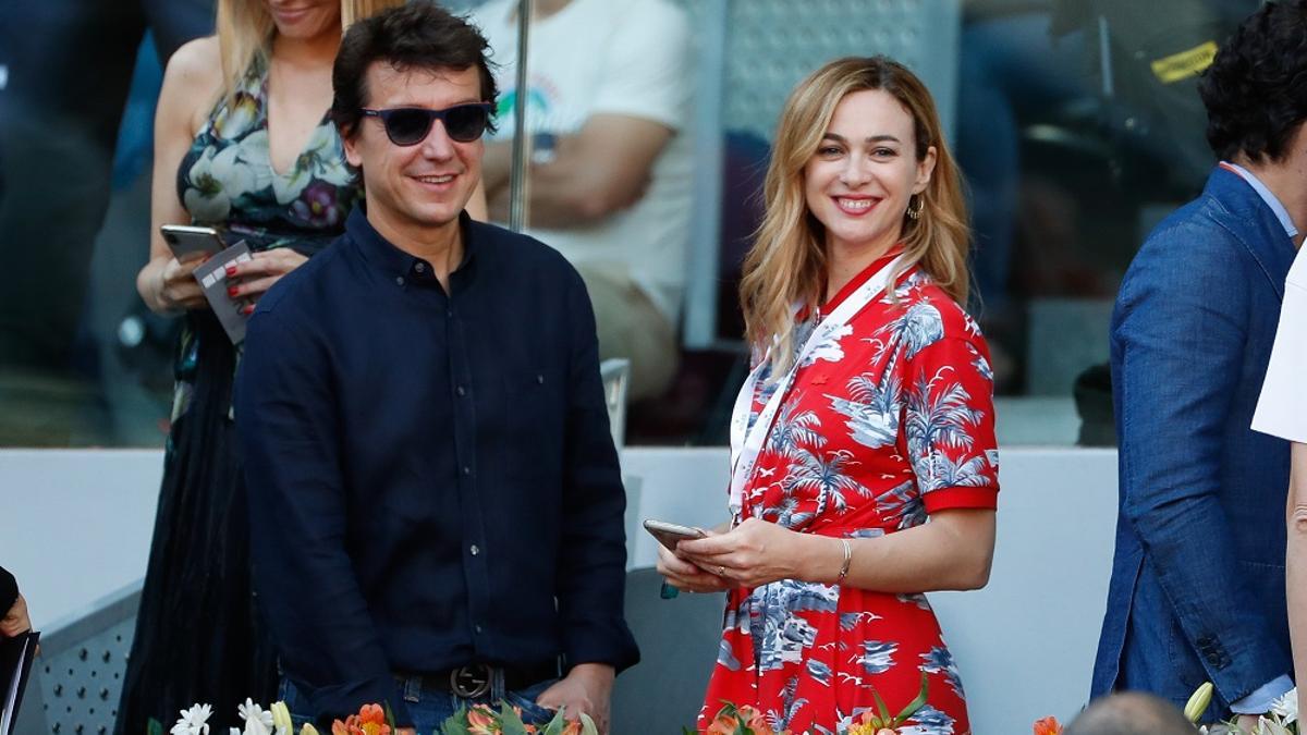 Marta Hazas, junto a Javier Veiga, en Madrid Open