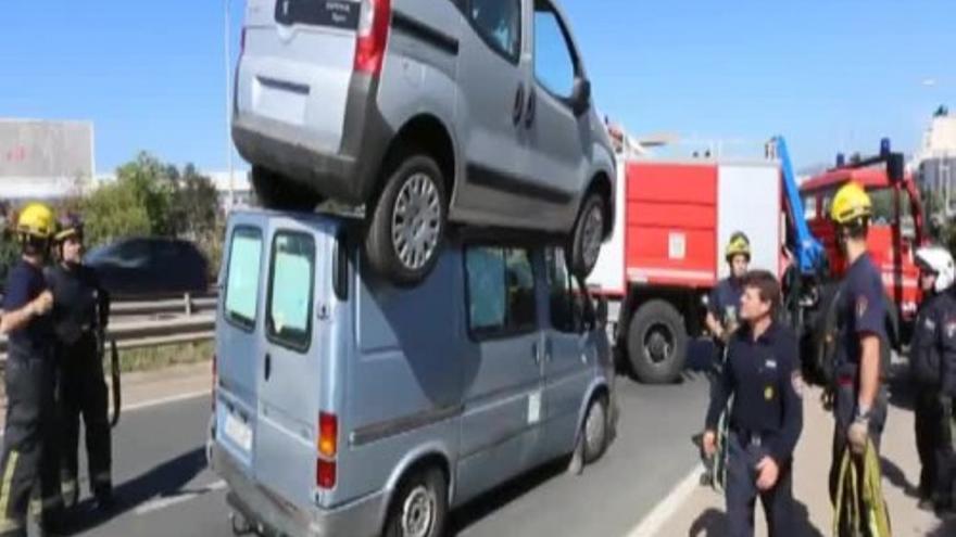 Impresionante accidente en Palma de Mallorca