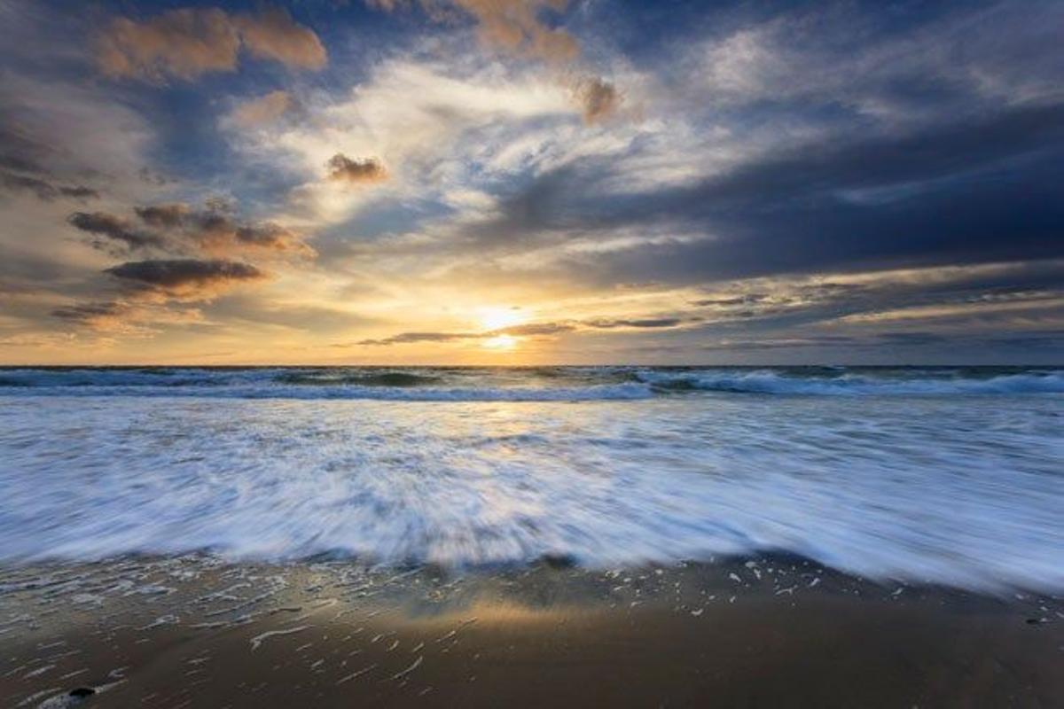 Playa Crescent, en la isla de Block, Rhode Island (EE.UU.)