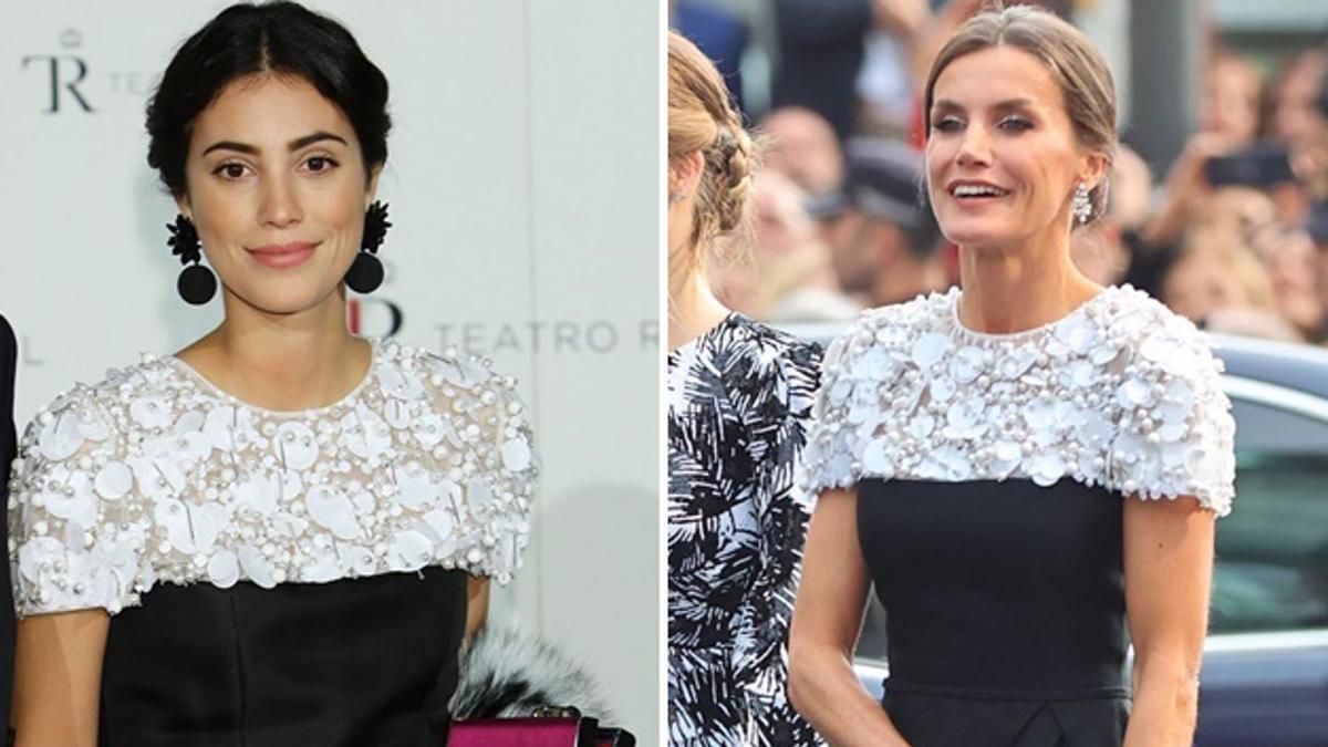 Alessandra de Osma y la Reina Letizia, con el mismo vestido de Carolina Herrera.