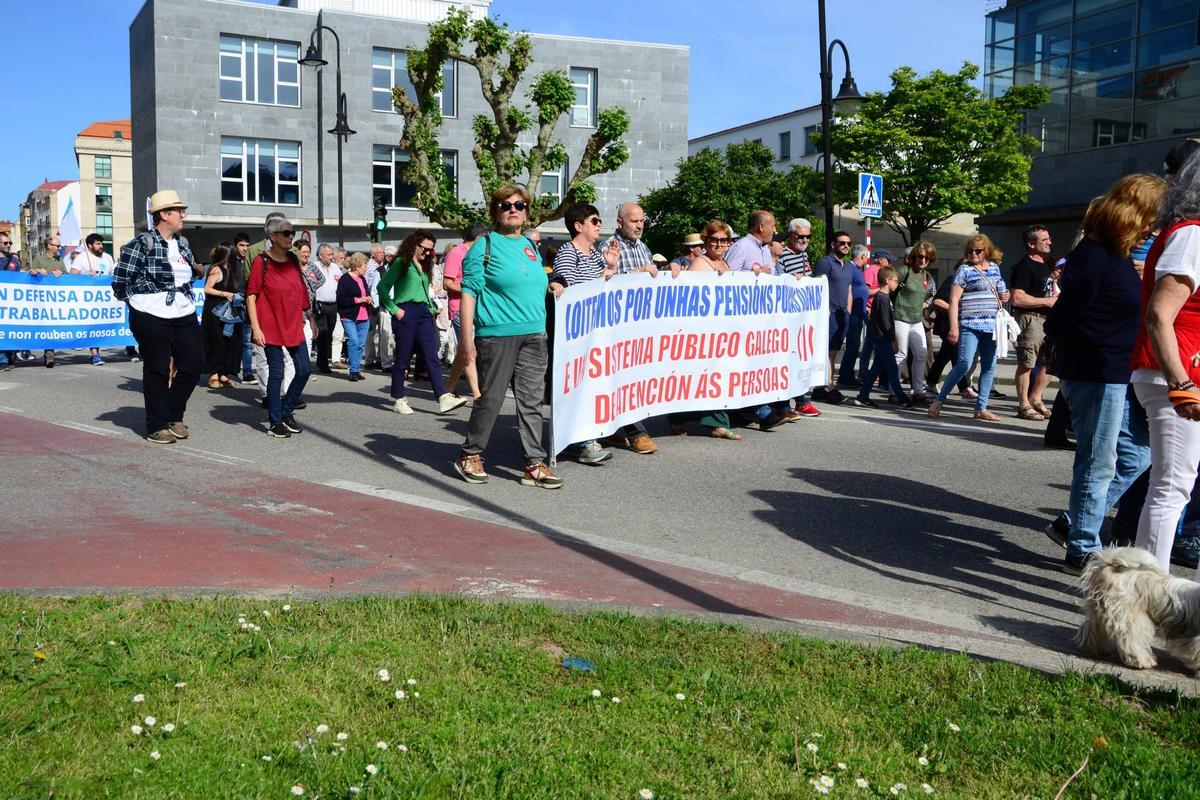 Las imágenes de la manifestación del 1º de Mayo en Cangas