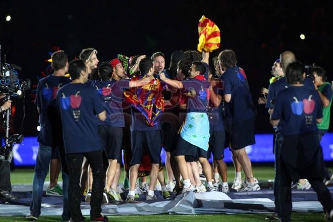 El Camp Nou acogió la fiesta de la Liga