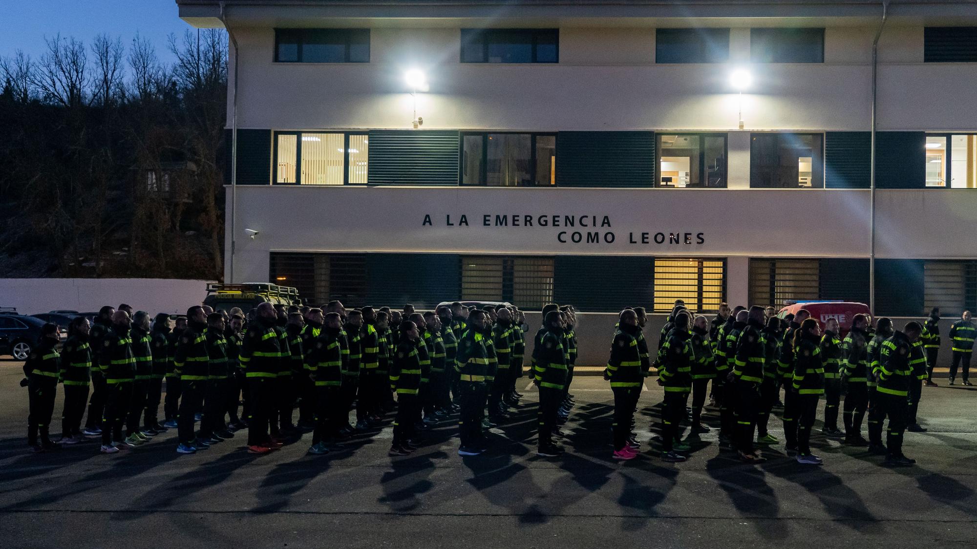 Así trabaja el V Batallón de la UME, con sede en León y 44 militares gallegos
