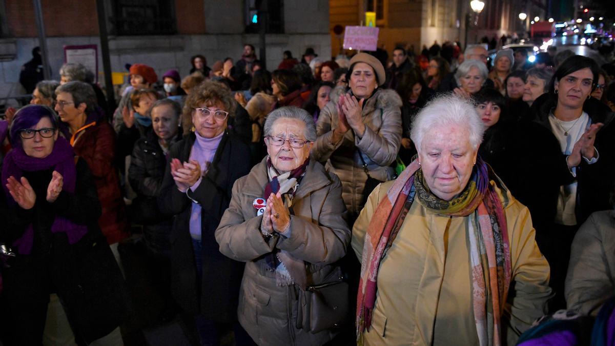 Asistentes a una manifestación del 8M.