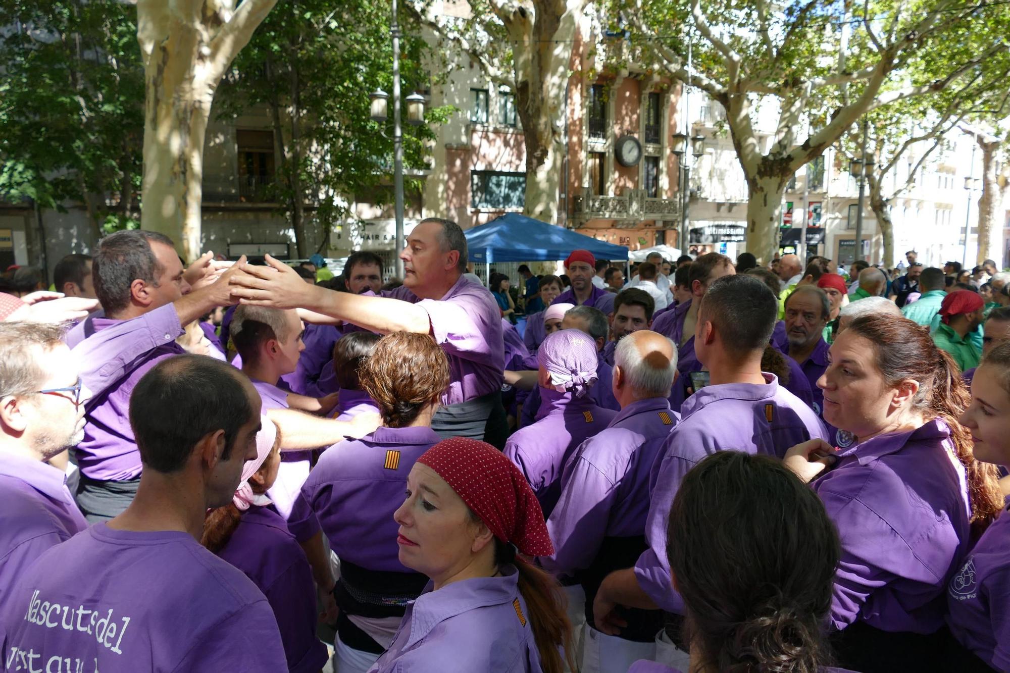 Els Merlots celebren la diada castellera d'aniversari a la Rambla de Figueres