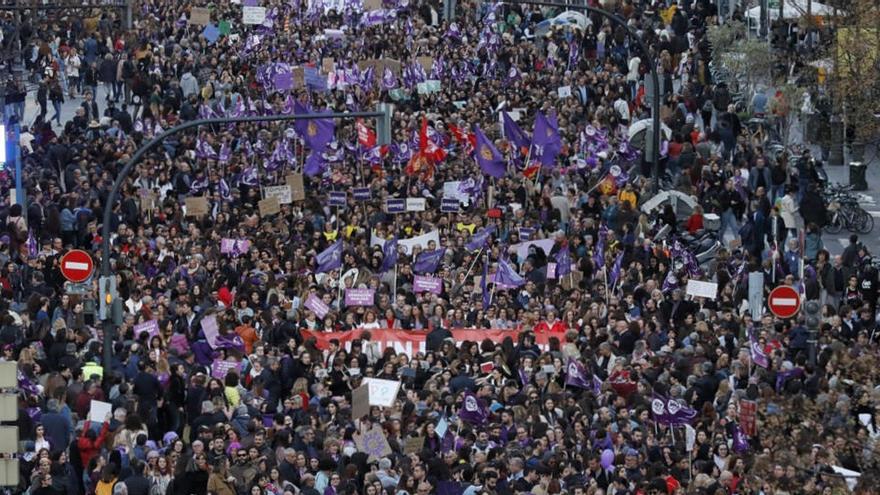 Una manifestación del 8-M.