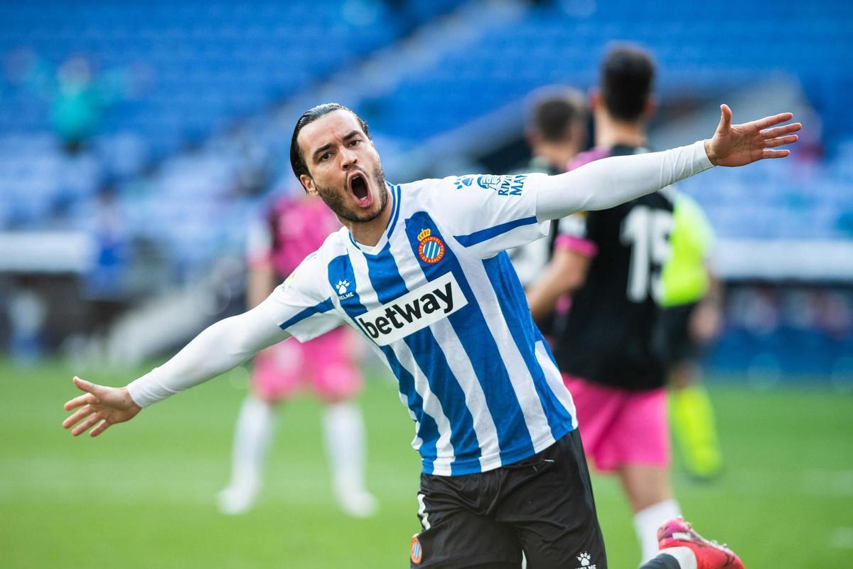 Archivo - Rául de Tomás celebra un gol con el RCD Espanyol