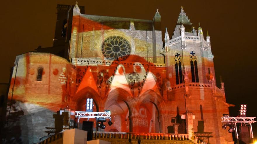 La Seu, plena de color durant la sessió de videomapatge de l&#039;any passat.