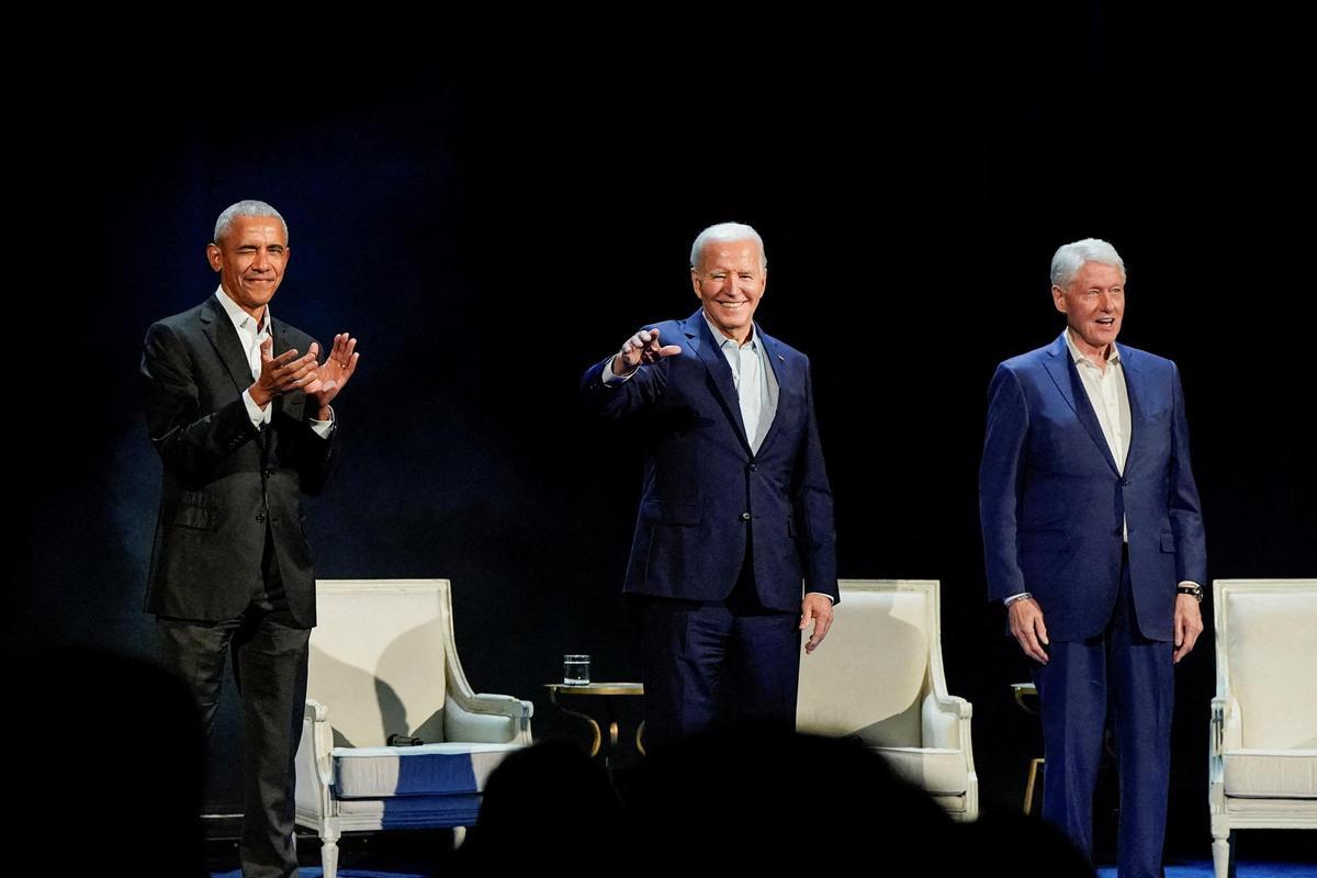 Obama y Clinton apoyan a Biden en un acto en Nueva York