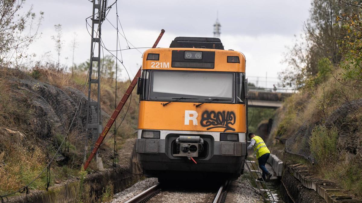 Avería de un tren de la R3, el pasado mes de octubre