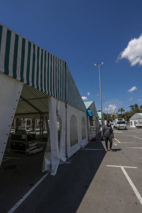 Montaje de la Feria Andaluza de Elche