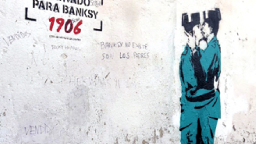 La posible obra de Banksy.