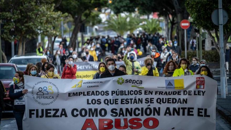Manifestación de empleados públicos en Santa Cruz de Tenerife