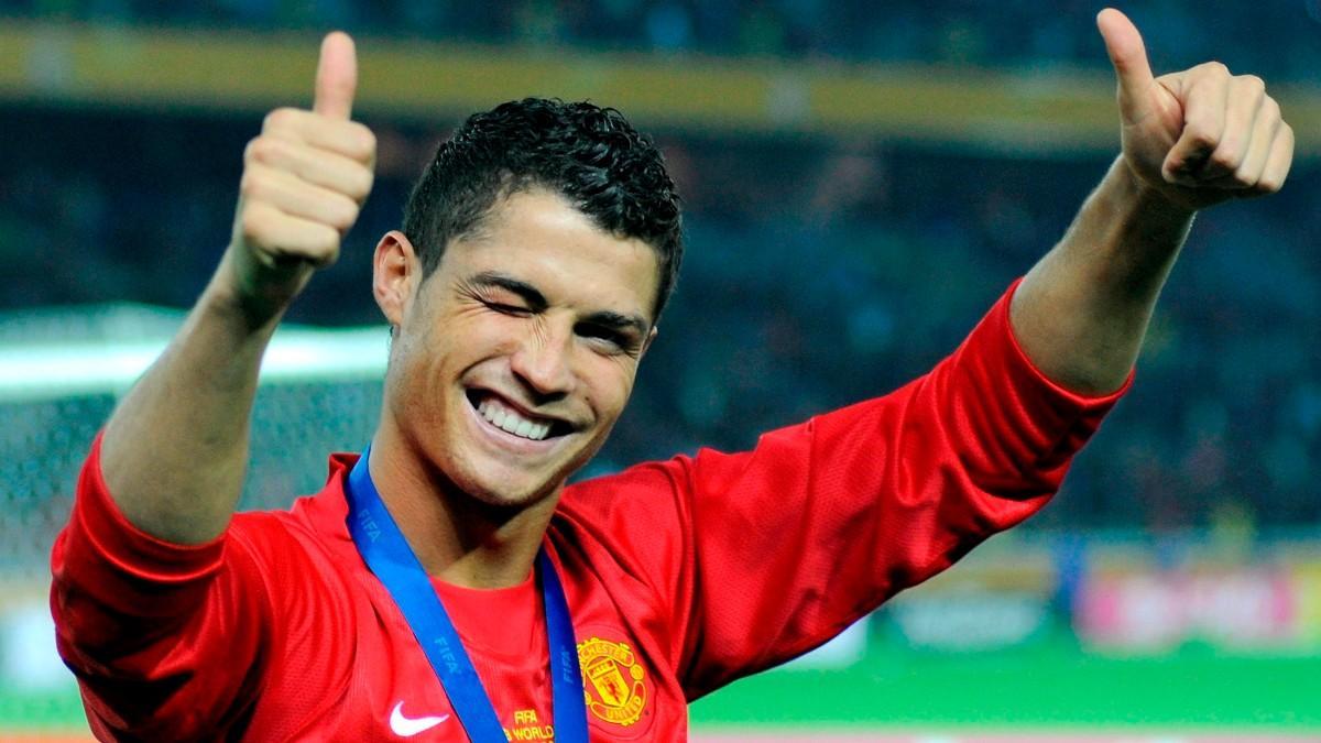Cristiano Ronaldo, durante su primera etapa en el United