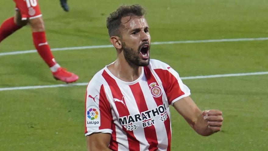 Stuani celebra un gol contra el Cadis a Montilivi