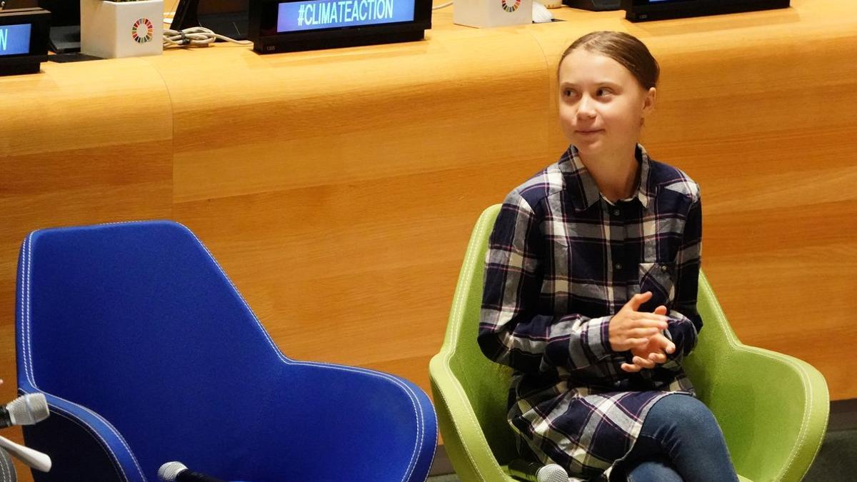 Greta Thunberg, en un acto en Nueva York.