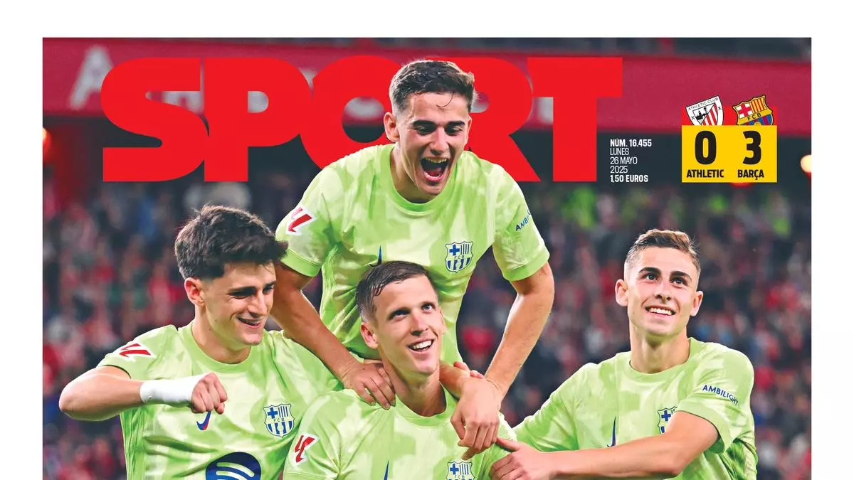 La portada de SPORT de hoy lunes, 26 de mayo de 2025