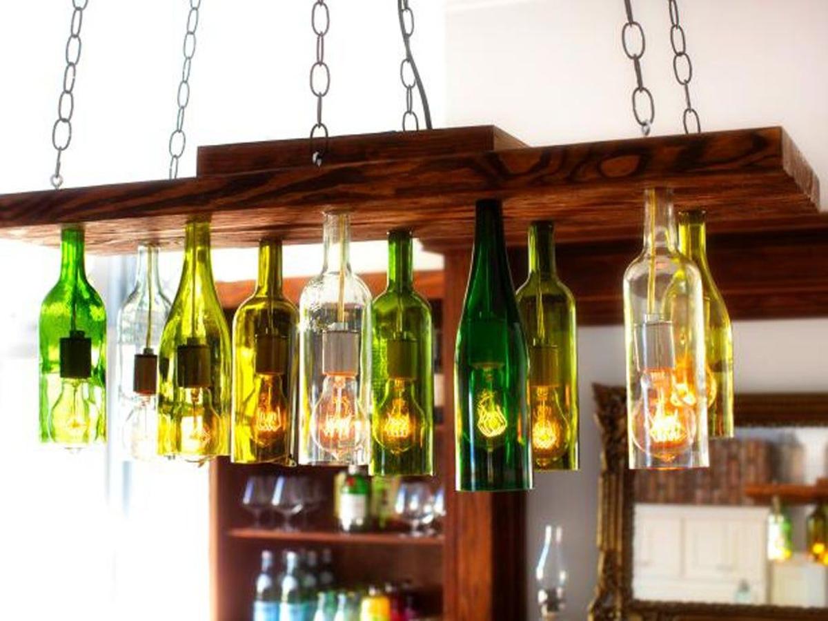 DIY: lámpara con botellas