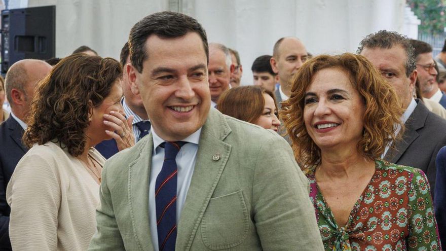 Moreno y Montero, en Sevilla durante el acto institucional.